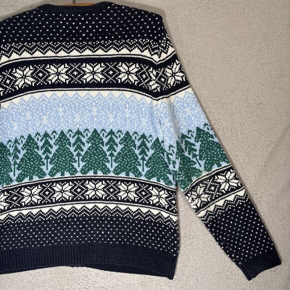 Classic Elements Womens Sweater Size M Fair Isle Christmas Holiday Cardigan Cozy - Picture 14 of 16